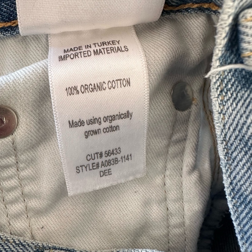 Agolde Dee Vintage high rise distressed light wash denim shorts size 23 - Picture 8 of 8